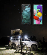 Противоударен Хибриден Калъф за Samsung A71, Ringke Fusion X Camo, Черен (7)