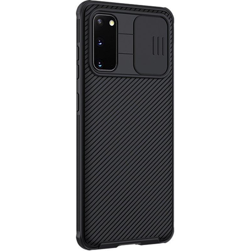 Калъф с Плъзгач за Камера за Samsung S20, Nillkin CamShield Case, Черен (2)