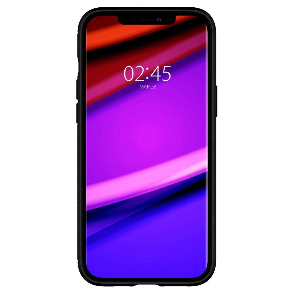 Противоударен Силиконов Калъф за iPhone 12/Pro, Spigen Rugged Armor Case, Черен (3)