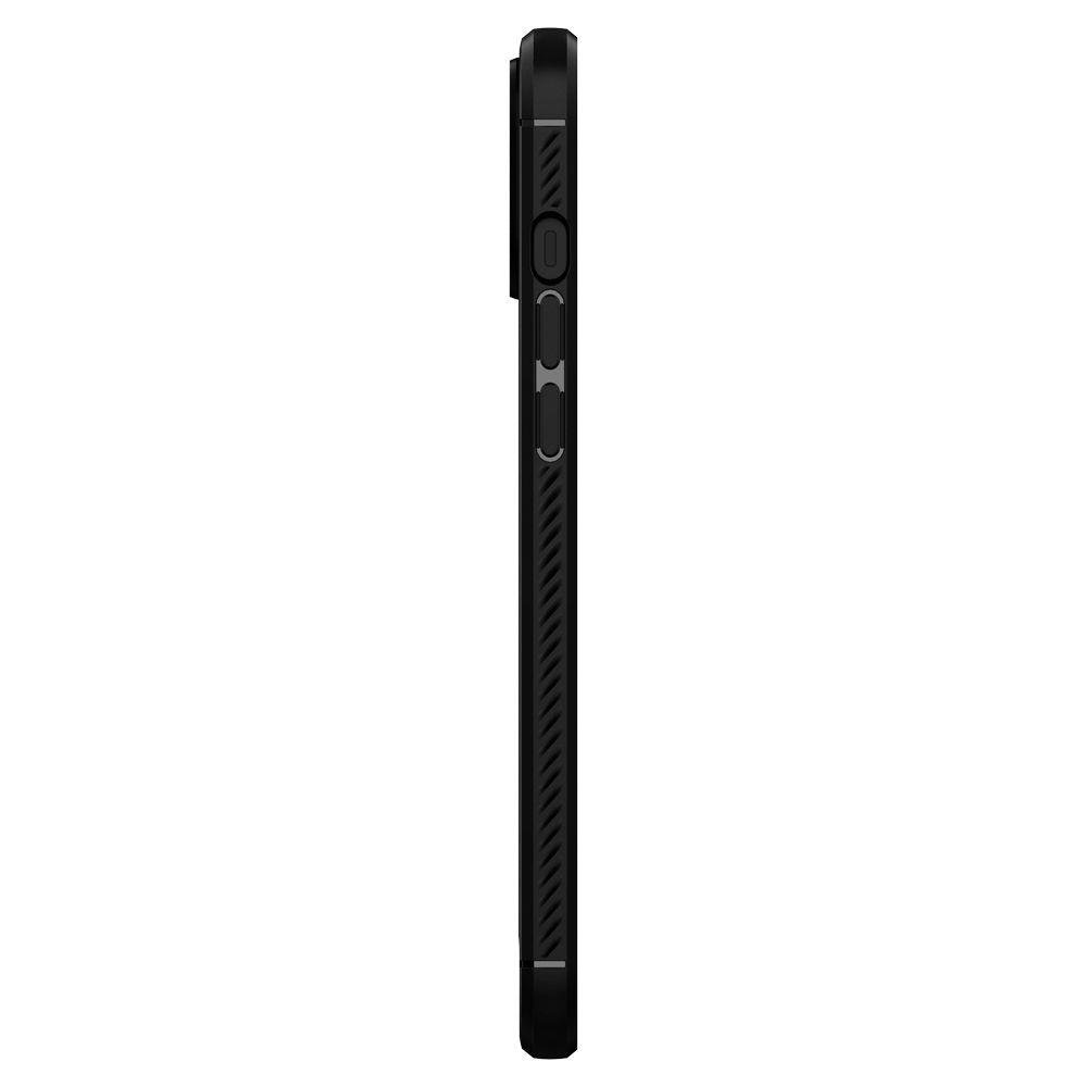 Противоударен Силиконов Калъф за iPhone 12/Pro, Spigen Rugged Armor Case, Черен (4)