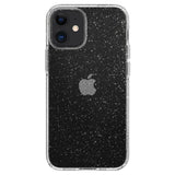 Противоударен Блестящ Калъф за iPhone 12 Mini, Spigen Liquid Crystal Glitter Quartz Case, Прозрачен (5)