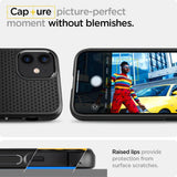 Противоударен Силиконов Калъф за за iPhone 12 Mini, Spigen Liquid Air Case, Черен (5)