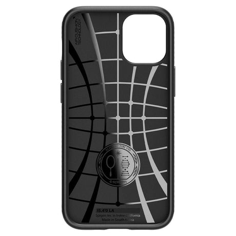 Противоударен Силиконов Калъф за за iPhone 12 Mini, Spigen Liquid Air Case, Черен (7)