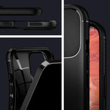 Противоударен Силиконов Калъф за iPhone 12/Pro, Spigen Rugged Armor Case, Черен (5)