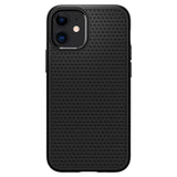 Противоударен Силиконов Калъф за за iPhone 12 Mini, Spigen Liquid Air Case, Черен (2)