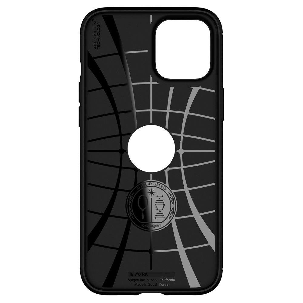Противоударен Силиконов Калъф за iPhone 12/Pro, Spigen Rugged Armor Case, Черен (6)