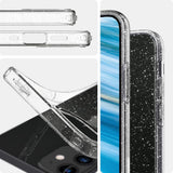 Противоударен Блестящ Калъф за iPhone 12 Mini, Spigen Liquid Crystal Glitter Quartz Case, Прозрачен (4)