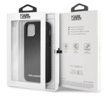 Луксозен Кожен Калъф за iPhone 12/Pro, Karl Lagerfeld Head Case, Черен (6)