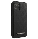 Луксозен Кожен Калъф за iPhone 12/Pro, Karl Lagerfeld Head Case, Черен (2)