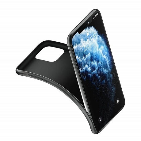 Тънък Матов Калъф за iPhone 12/Pro, Forcell Soft Case, Черен (3)