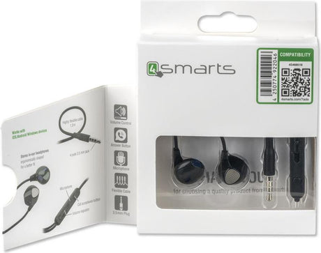 Слушалки, 4Smarts Handsfree Melody, Черен (3)