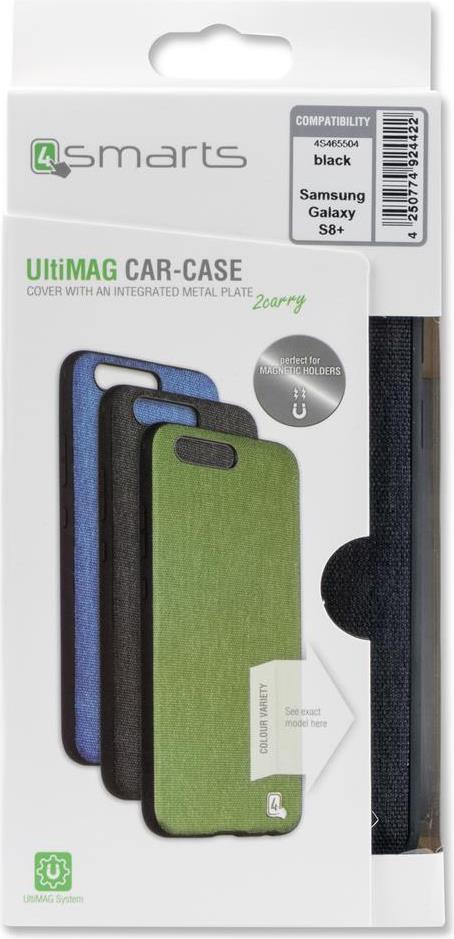 Калъф с Текстилен Ефект за Samsung S8 Plus, 4Smarts Car-Case, Черен (4)
