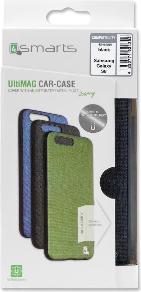 Калъф с Текстилен Ефект за Samsung S8, 4Smarts Car-Case, Черен (5)