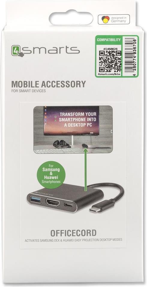 Адаптер с Десктоп Функция, 4Smarts Converter USB-C to HDMI Dex Station/ Easy Projection, Сив (8)