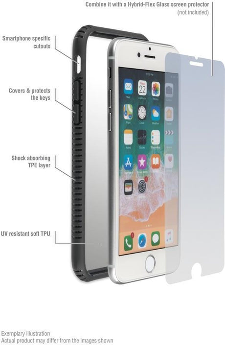 Противоударен Хибриден Калъф за iPhone 8/7 Plus, 4Smarts Trendline Knox Case, Прозрачен (6)