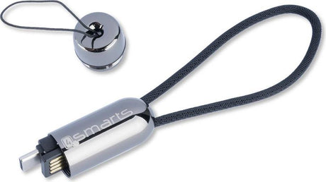 USB-C Кабел (къс), 4Smarts Capsula 0.2m, Черен (2)