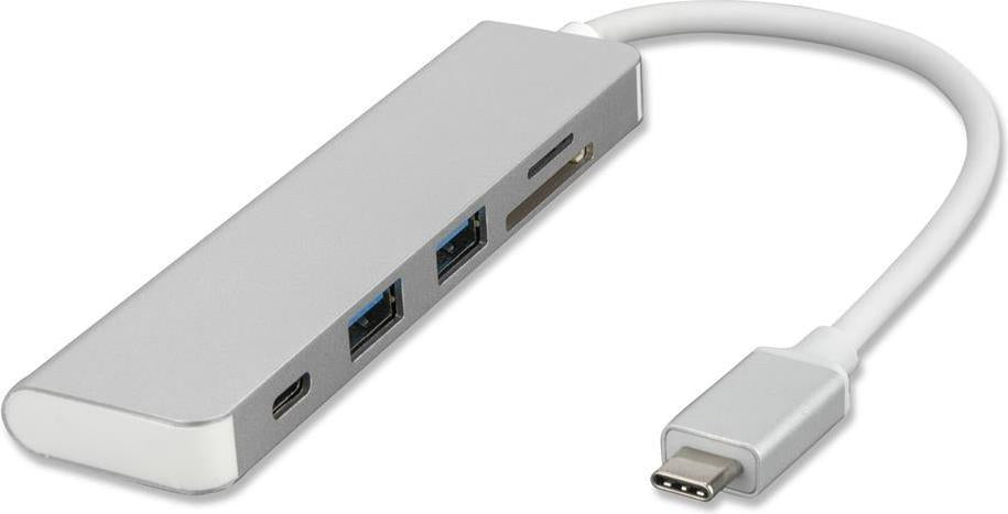 Хъб за Macbook и Лаптопи, 4Smarts Hub USB-C 5in1 to USB3.0/ Card Reader, Сив (2)