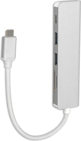 Хъб за Macbook и Лаптопи, 4Smarts Hub USB-C 5in1 to USB3.0/ Card Reader, Сив (3)