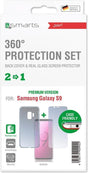 Калъф 360° за Samsung S9, 4Smarts Premium Set Case, Прозрачен