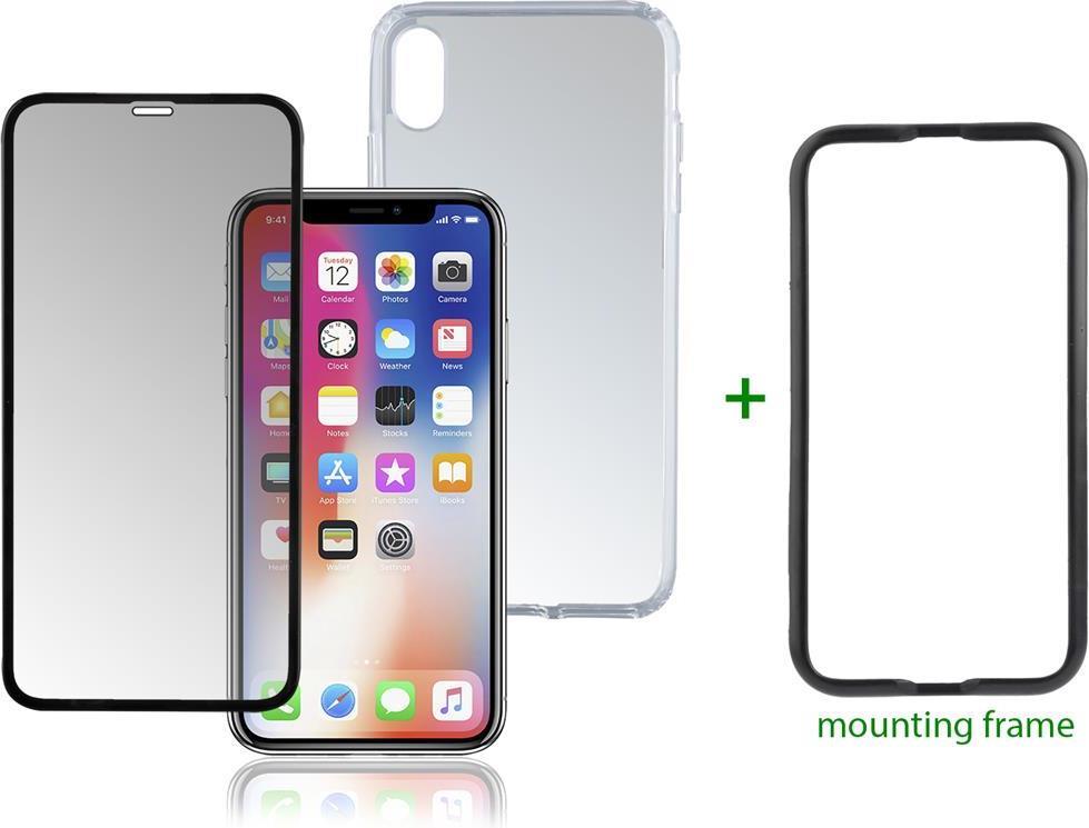 Калъф 360° за iPhone XS Max, 4Smarts Premium Set Case, Прозрачен (2)