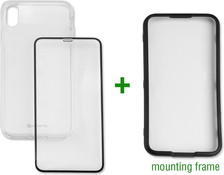 Калъф 360° за iPhone XS Max, 4Smarts Premium Set Case, Прозрачен (3)