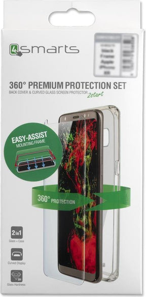 Калъф 360° за iPhone XS Max, 4Smarts Premium Set Case, Прозрачен