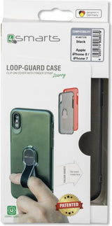 Калъф с Лента за Ръка за iPhone SE 2022/2020 8/7, 4Smarts Loop Guard Case, Черен (7)