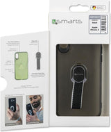 Калъф с Лента за Ръка за iPhone XS/X, 4Smarts Loop Guard Case, Черен (6)