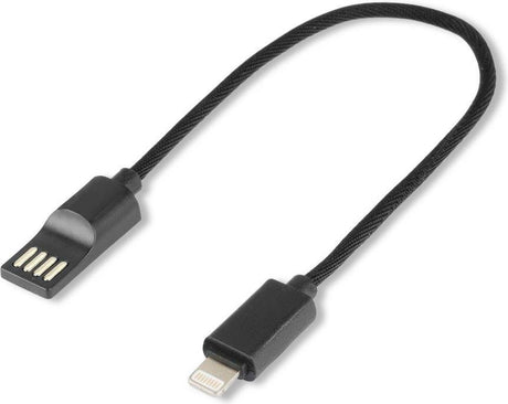 USB Кабел за iPhone и iPad (къс), 4Smarts (Lightning) Capsula 0.2m, Черен (4)