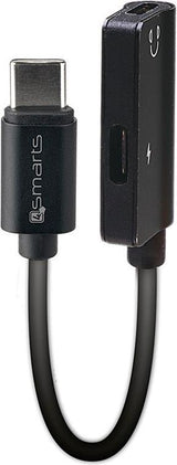 Аудио Адаптер, 4Smarts Soundsplit USB-C to USB-C & USB-C, Черен (3)