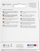USB Кабел Магнитен, 4Smarts Gravitycord micro-USB & Lightning, Сив (6)