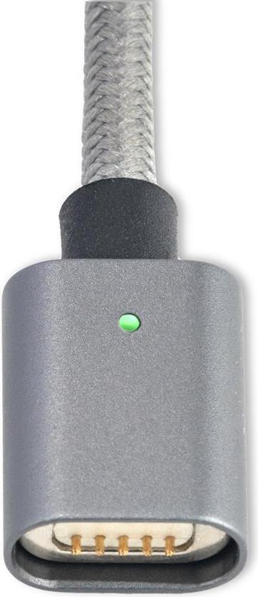 USB Кабел Магнитен, 4Smarts Gravitycord micro-USB & Lightning, Сив (2)