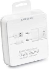 Оригинално Бързо Зарядно за Samsung S10, S9, S8 220v Fast Charger & USB-C Ep-Ta20ewe, Бял