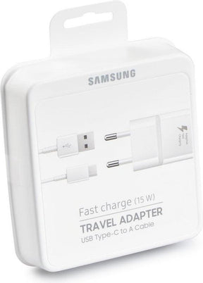 Оригинално Бързо Зарядно за Samsung S10, S9, S8 220v Fast Charger & USB-C Ep-Ta20ewe, Бял
