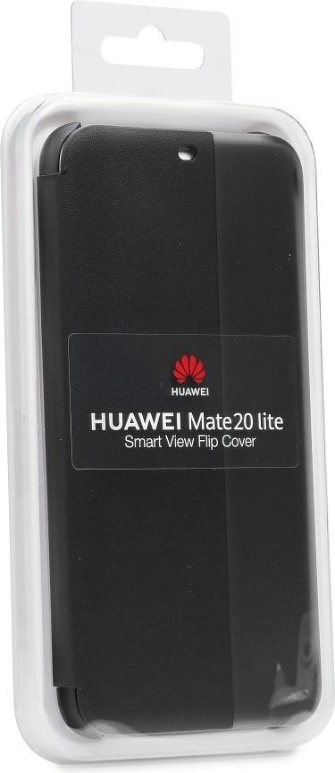 Оригинален Активен Калъф за Huawei Mate 20 Lite Smart View Book Case, Черен (3)