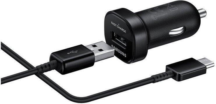 Оригинално Бързо Зарядно за Кола за Samsung S10, S9, S8 12v Fast Charger Mini & USB-C EP-LN930CBE, Черен (2)