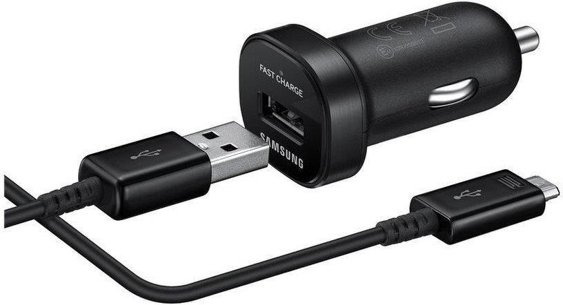 Оригинално Бързо Зарядно за Кола за Samsung S7, S6 12v Fast Charger Mini & micro USB EP-LN930BBE, Черен (2)