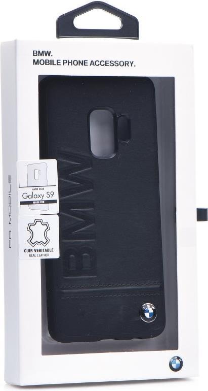 Луксозен Кожен Калъф за Samsung S9, BMW Leather Case, Черен (4)