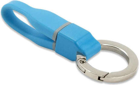 USB Кабел Ключодържател (къс), 4Smarts micro-USB Keyring 0.1m, Син