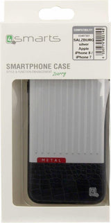 Хибриден Калъф за iPhone SE 2022/2020 8/7, 4Smarts Salzburg Case, Сребрист (2)