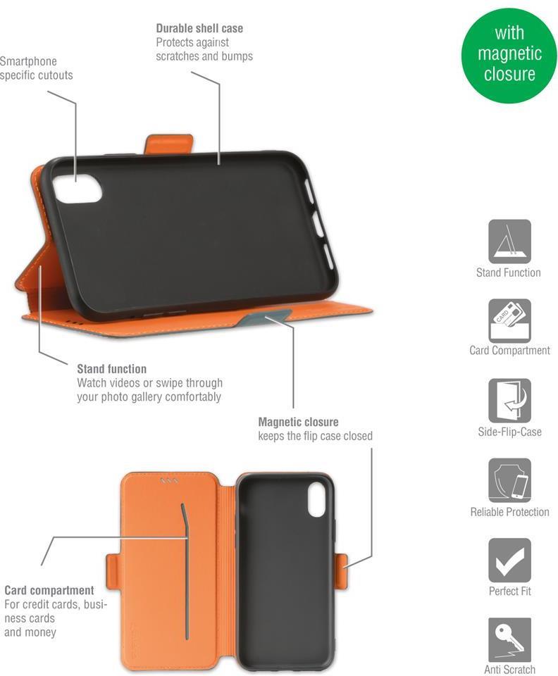 Луксозен Кожен Калъф за iPhone 8/7 Plus, 4Smarts Two Tone Book Case, Черен (4)