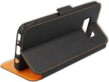 Луксозен Кожен Калъф за Samsung S8 Plus, 4Smarts Two Tone Book Case, Черен (3)
