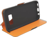 Луксозен Кожен Калъф за Samsung S8 Plus, 4Smarts Two Tone Book Case, Черен (4)