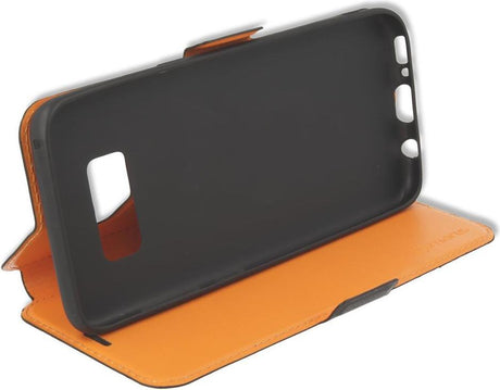 Луксозен Кожен Калъф за Samsung S8 Plus, 4Smarts Two Tone Book Case, Черен (4)