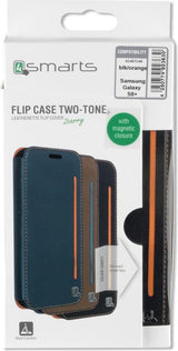 Луксозен Кожен Калъф за Samsung S8 Plus, 4Smarts Two Tone Book Case, Черен (8)