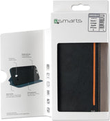 Луксозен Кожен Калъф за iPhone XS/X, 4Smarts Two Tone Book Case, Черен (7)