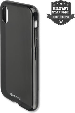 Противоударен Силиконов Калъф за iPhone XS/X All, 4Smarts Airy-Shield Case, Черен