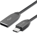 USB-C Кабел с Метална Оплетка, 4Smarts Ferrumcord 1m, Черен
