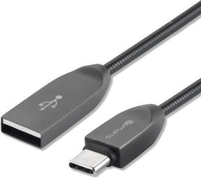 USB-C Кабел с Метална Оплетка, 4Smarts Ferrumcord 1m, Черен