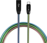 USB-C Кабел с Метална Оплетка, 4Smarts Ferrumcord 1m, Chameleon (3)
